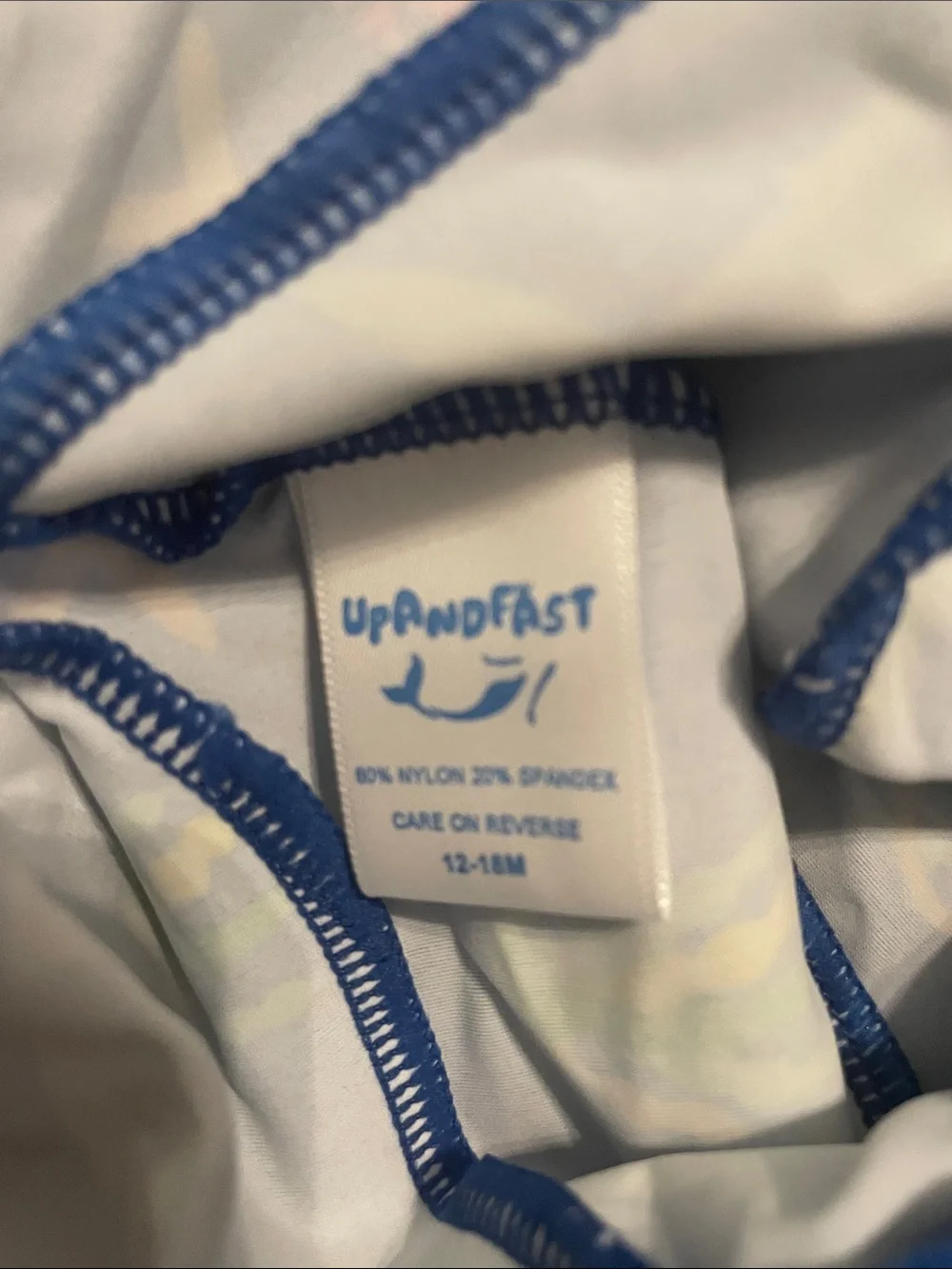 Toddler Hooded UPF 50+ Shark Print Swim Rashguard - Blue